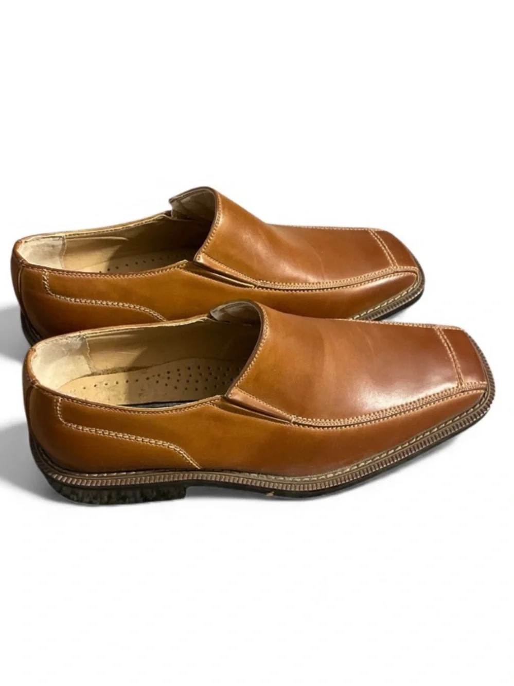 G9 - Men's Size 41 (10.5) Brown Leather dress shoe Loafers